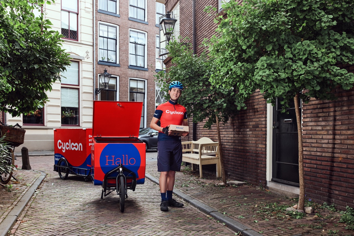cycloon start bezorging per fiets van bol.com-pakketjes