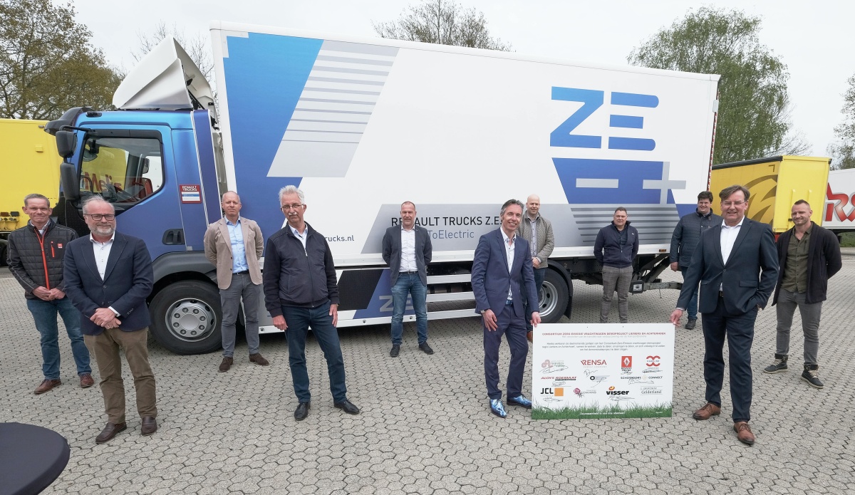 acht gelderse bedrijven testen elektrische vrachtwagen